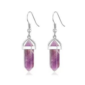 Amethyst Gemstone Drop Earrings