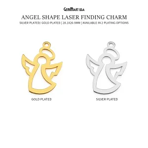 Angel Shape Jewelry Finding, Bracelet Charm, Earring Charm