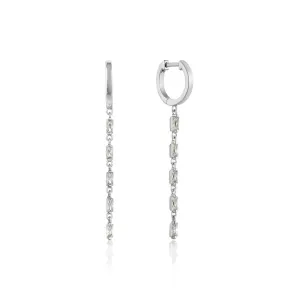 Ania Haie Glow Drop Huggie Hoops - Silver