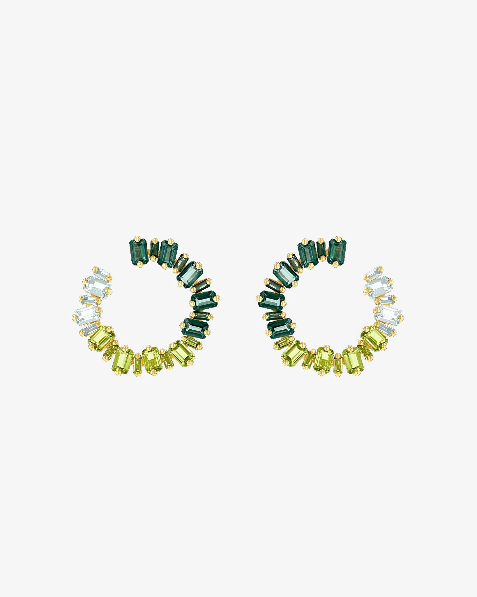 Ann Green Ombre Milli Sideways Hoops