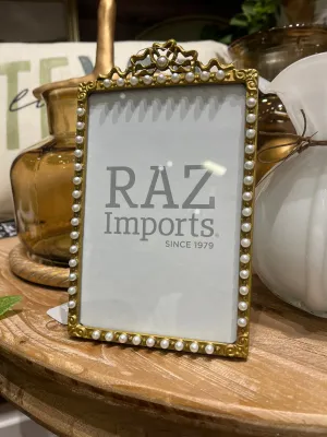 Antique Gold and Pearl Frame 7"