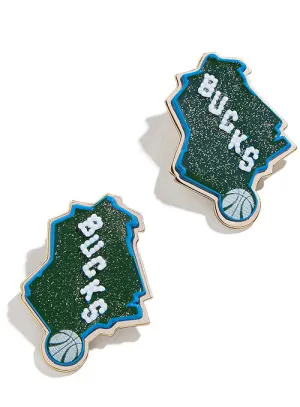 BaubleBar State Milwaukee Bucks Stud Earrings