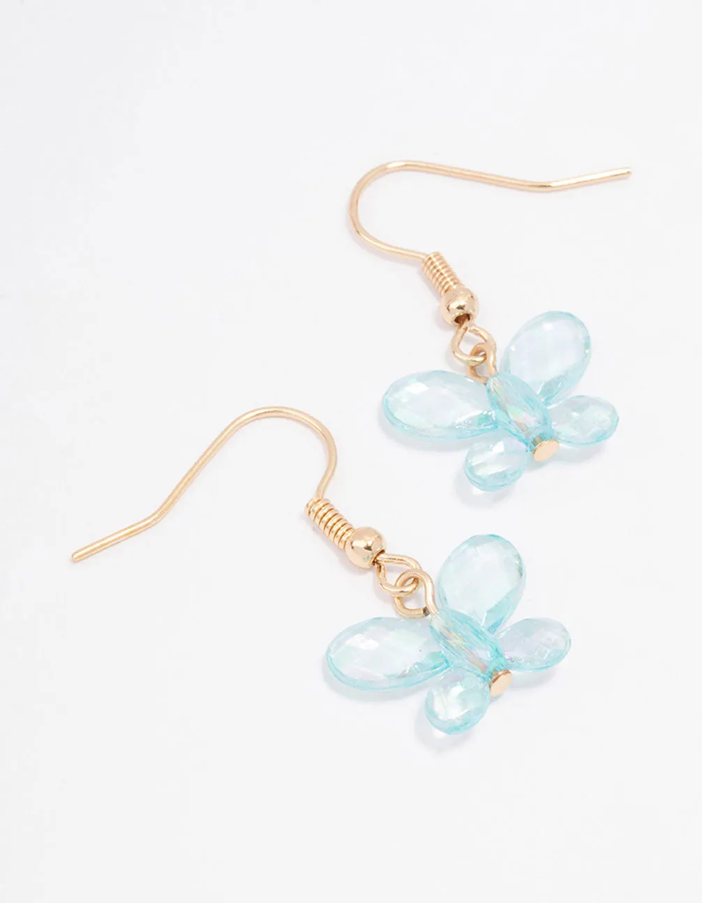 Blue Butterfly Drop Earrings