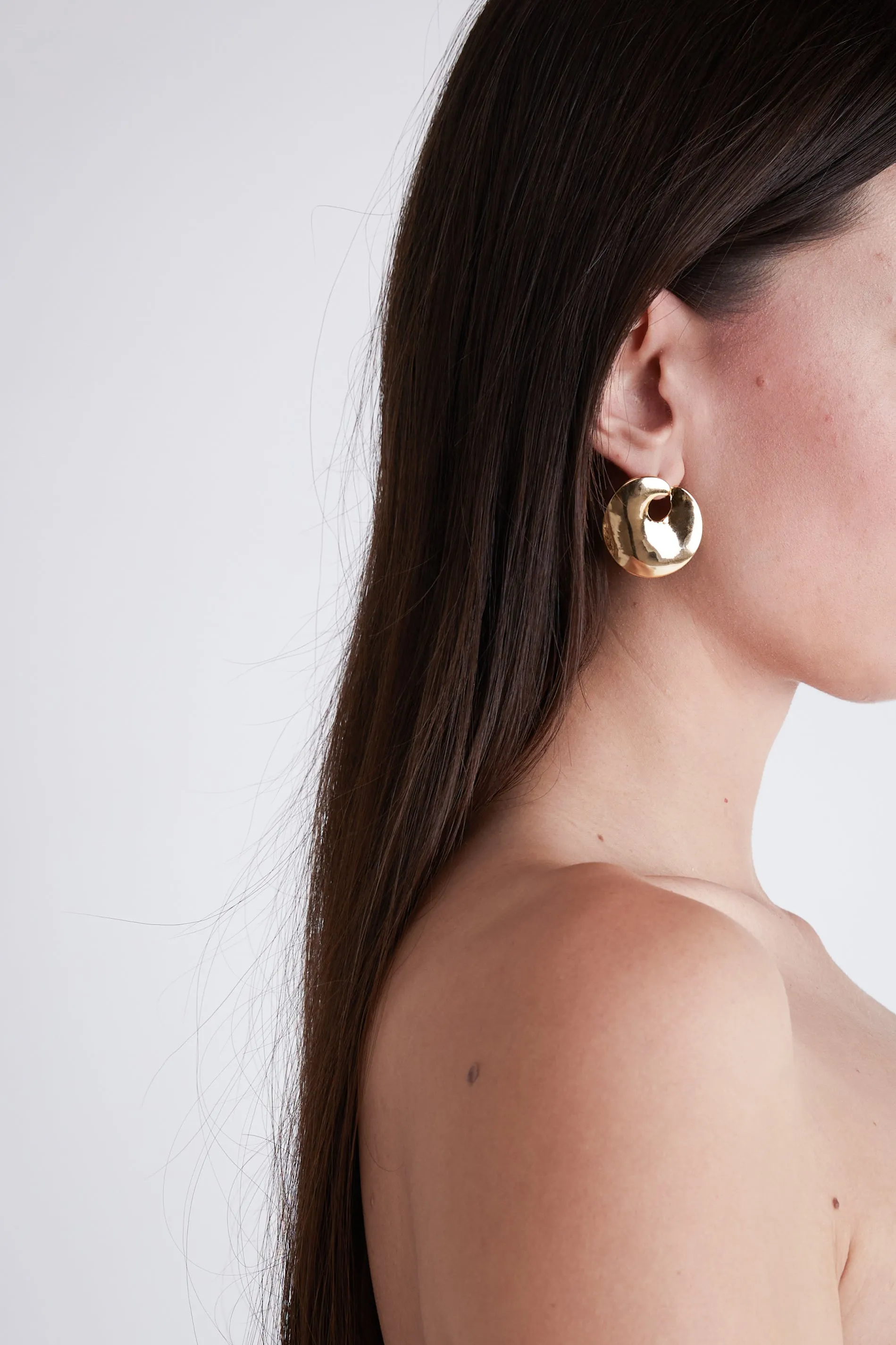 CIRCULAR FLAT EARRING