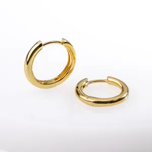 Classic Gold 10mm Huggie Earrings