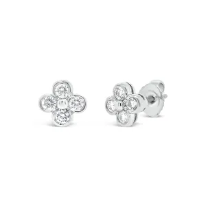 Clover Diamond Stud Earrings