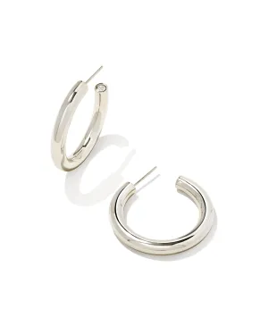 Colette Hoop Earring in Rhodium