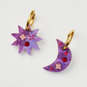 Day Night Earrings - Purple