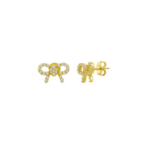 Diamond Bow Studs