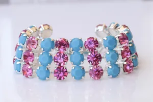 FUCHSIA TURQUOISE BRACELET