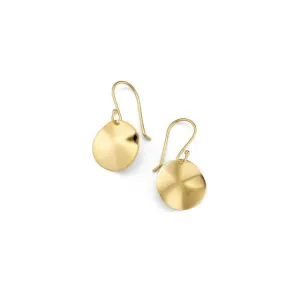 Ippolita Mini Wavy Disc Earrings in 18K Yellow Gold