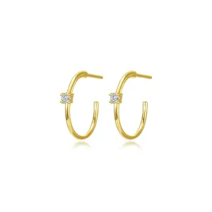 Lafonn Simulated Diamond 25mm High Polished Hoop Earrings E0629CLG00