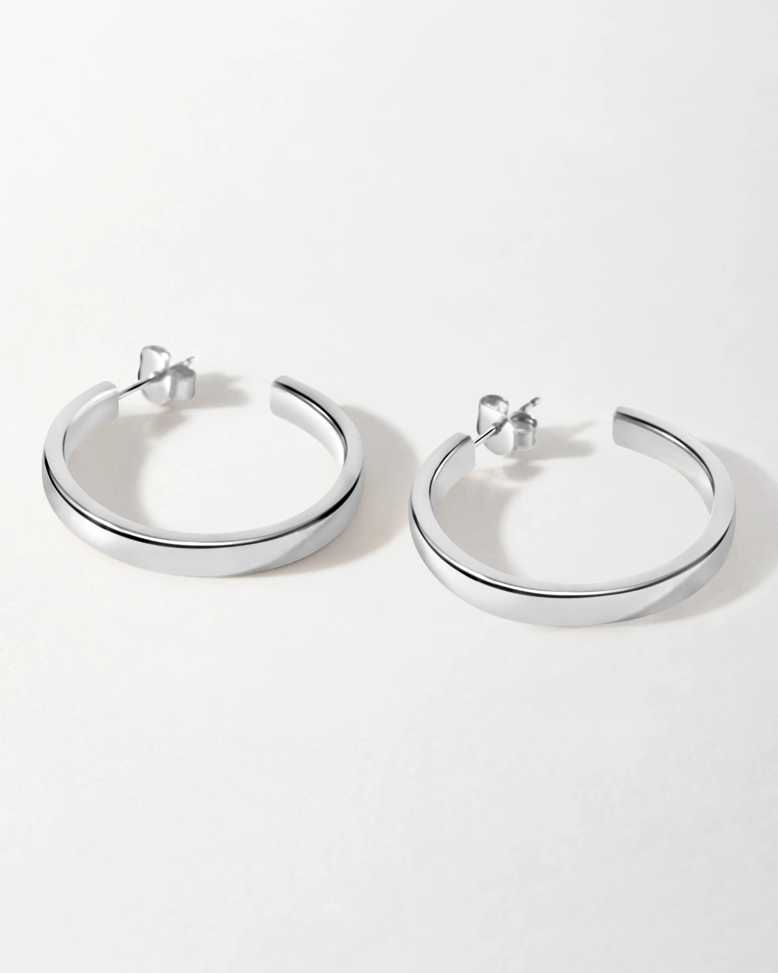 Large Everyday Hoops - Silver