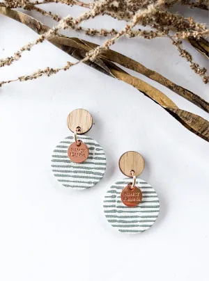 MINI Sage Stripe Round Drops