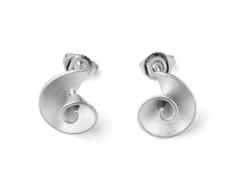 Nautilus Post Earrings Sterling Silver