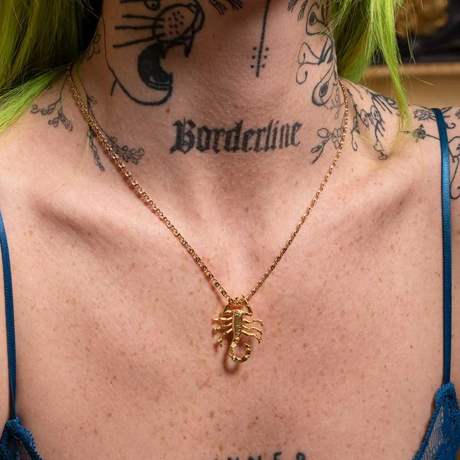 NOXIOUS. Scorpion Charm Necklace - Gold