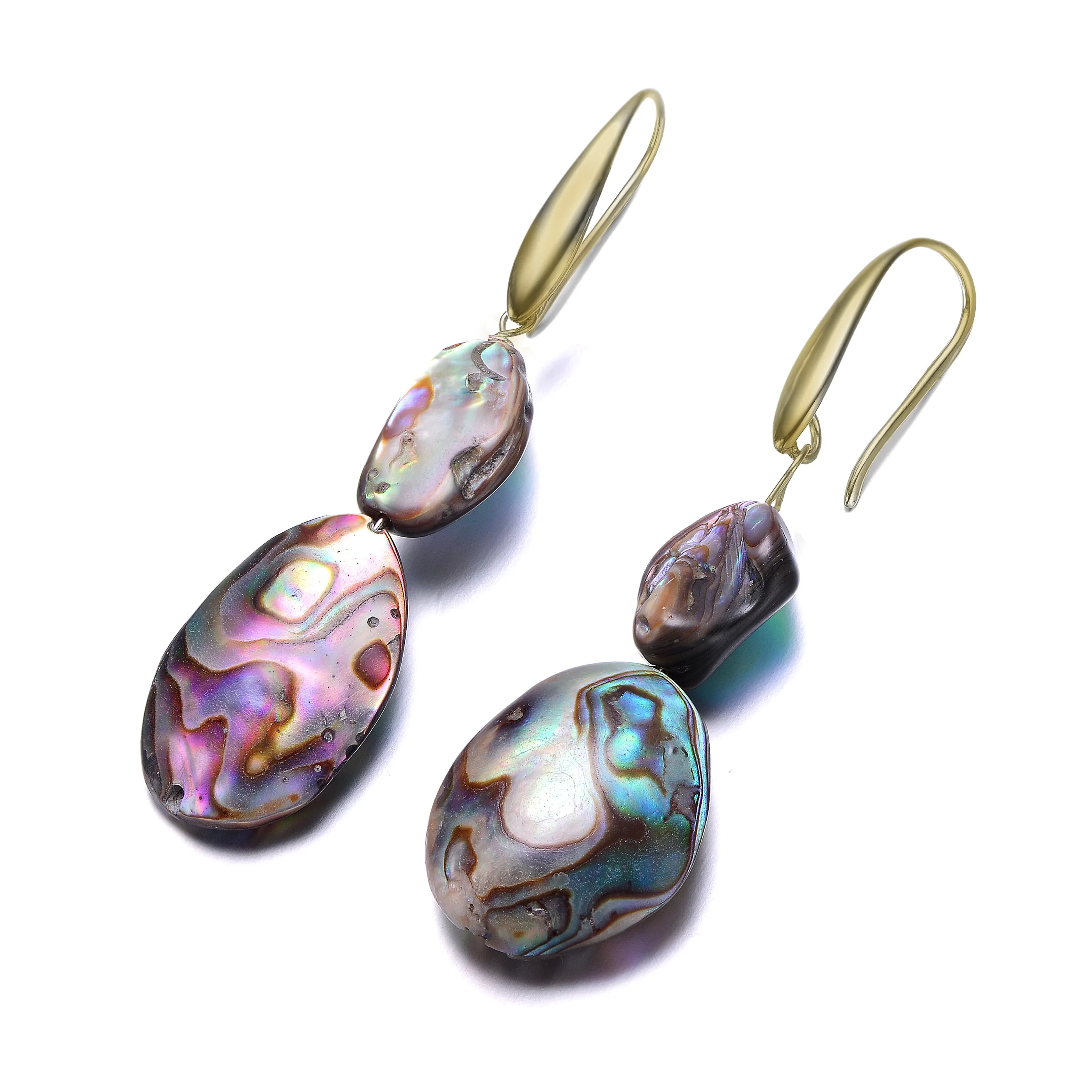 Océan Abalone Oval Drop Earrings