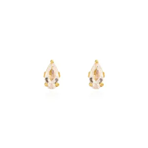 Pear Stud Earrings - Gold