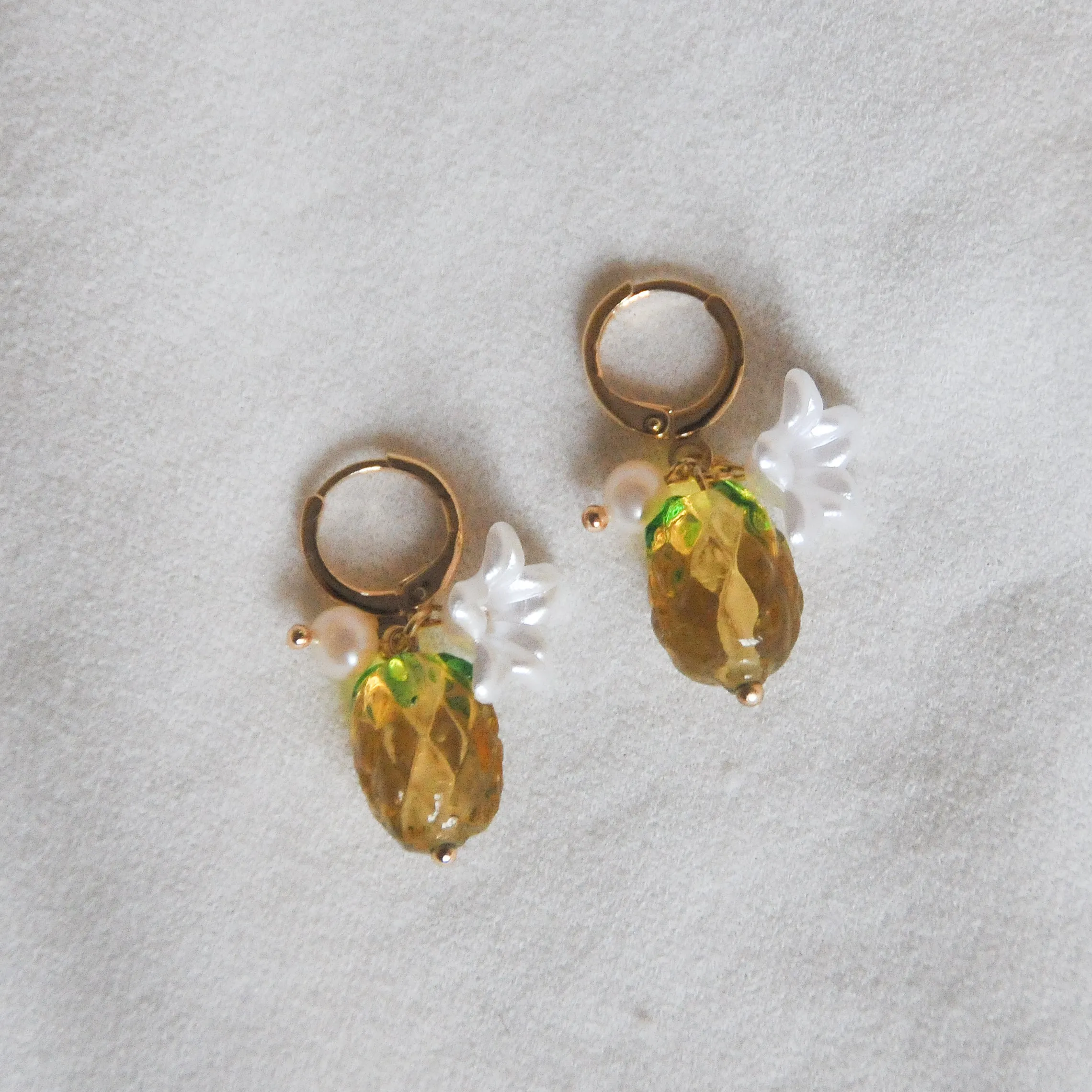 Pearly Pineapple Earrings