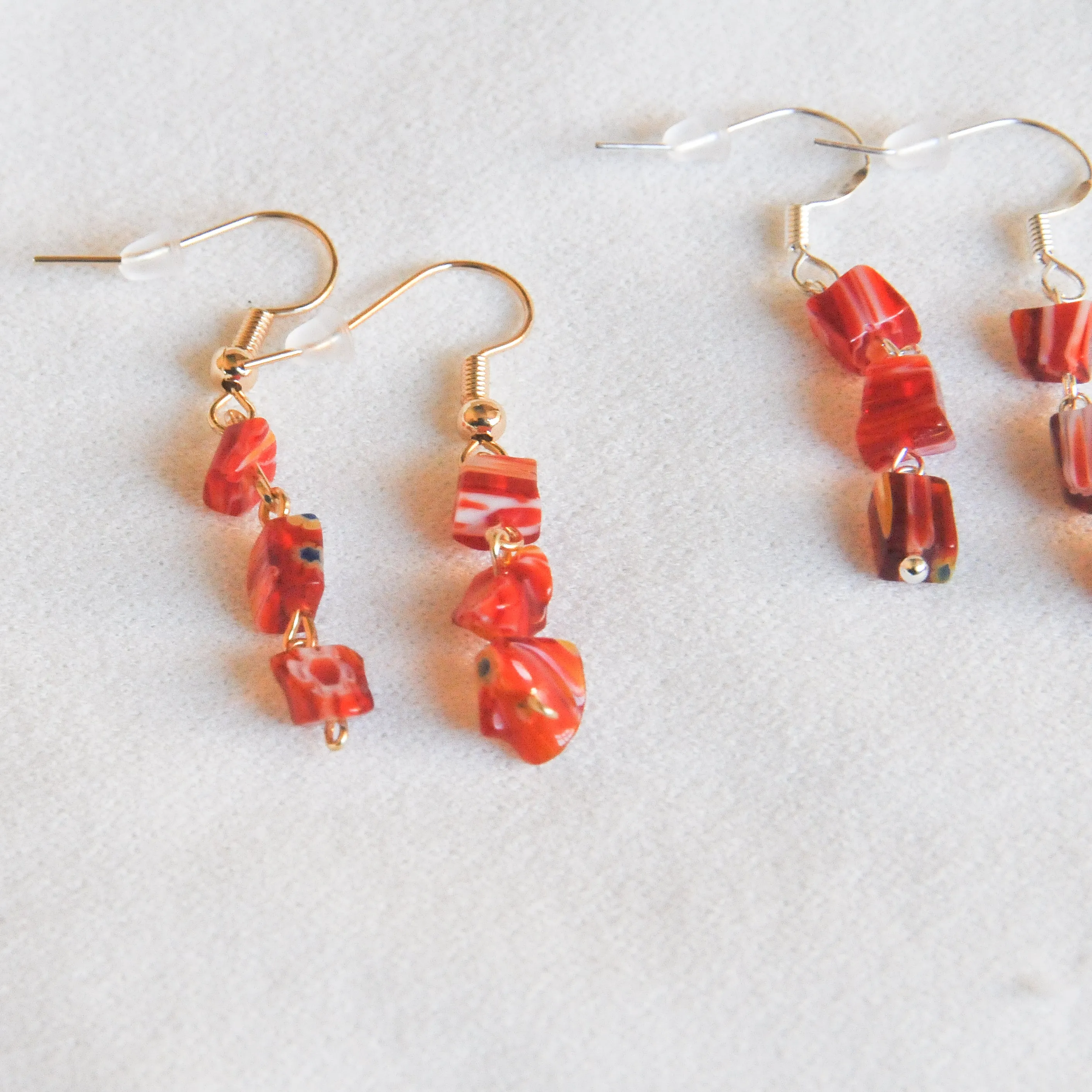 Red Link Earrings