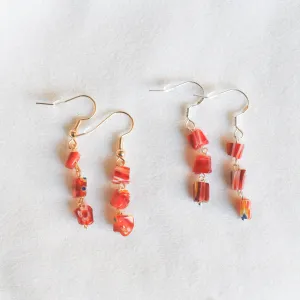 Red Link Earrings