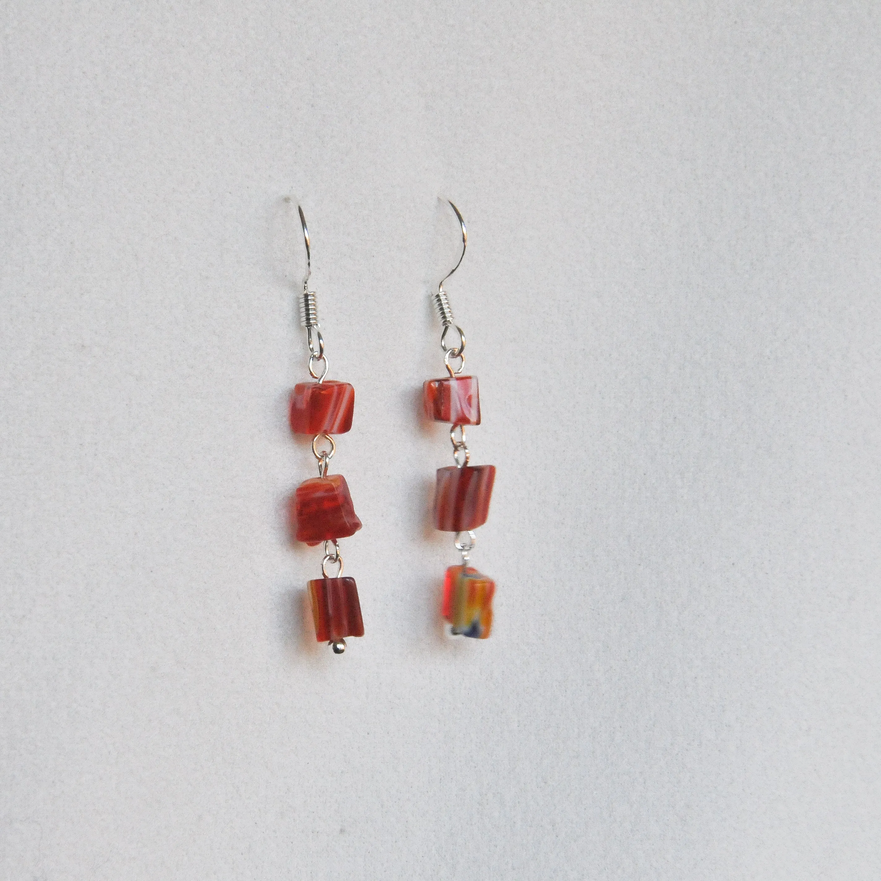 Red Link Earrings