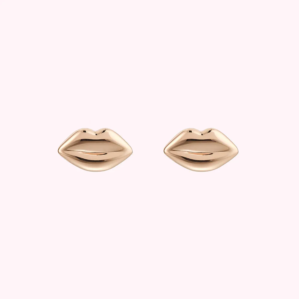 ROSE GOLD LUNA LIP STUD EARRINGS