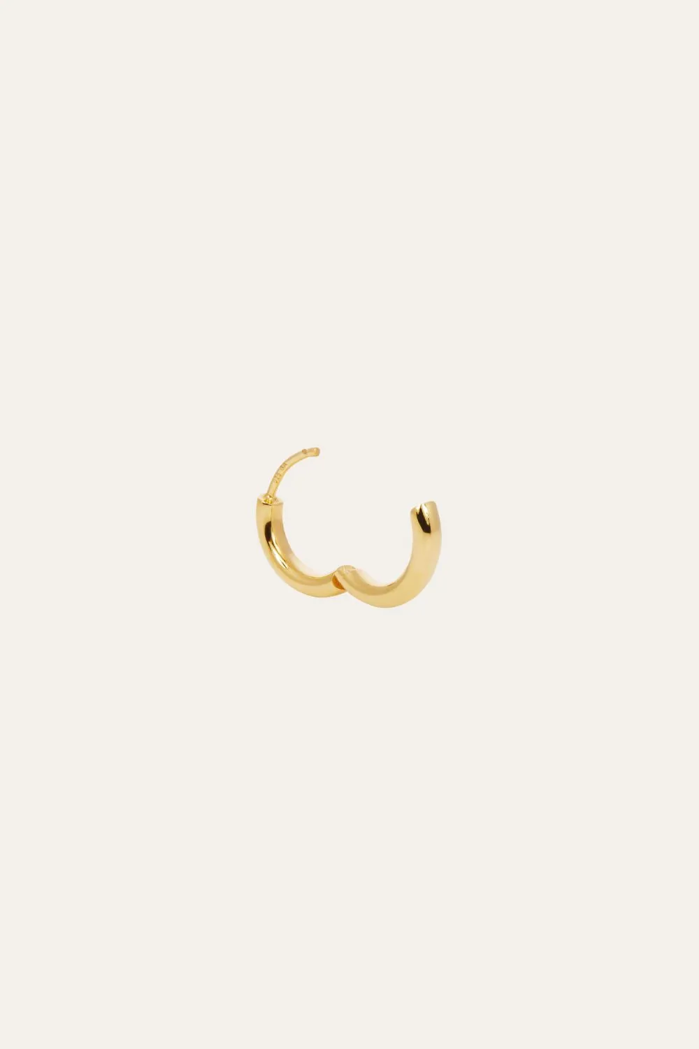 Simple 10mm gold vermeil mini hoop