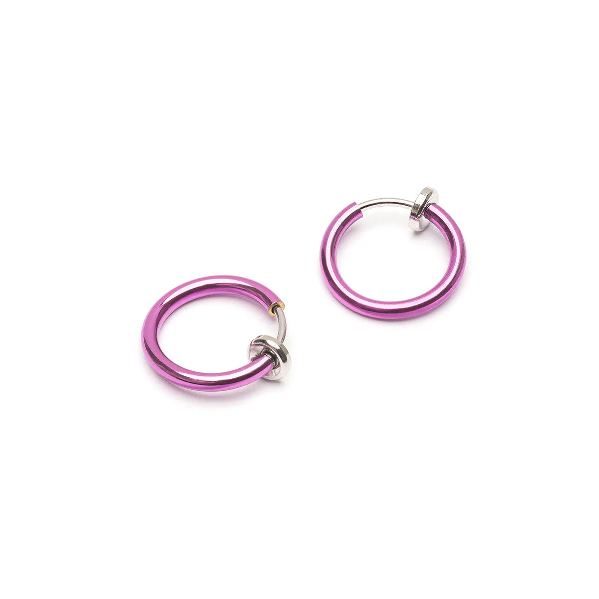 Small Violet Clip-On Earrings