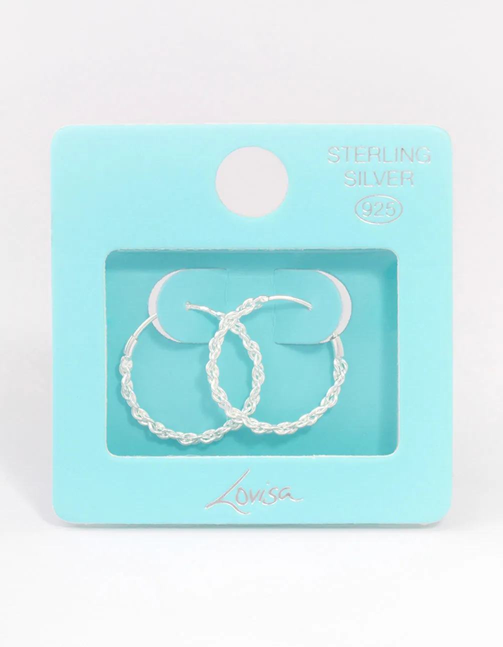 Sterling Silver Chain Hoop Earrings