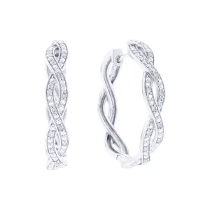 Tangled Embrace Diamond Hoop Earrings