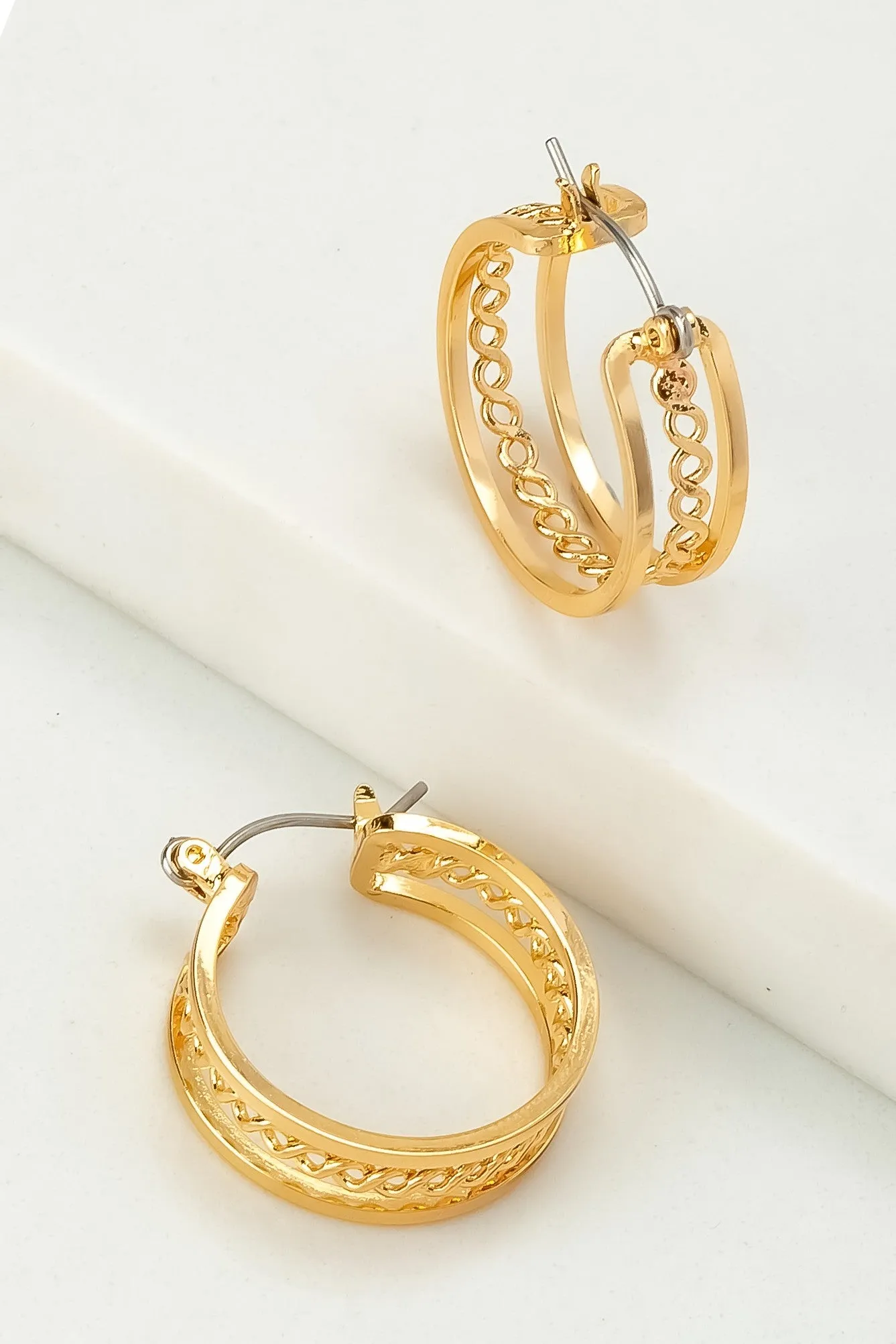 The Cutout Wide Hoop Earrings