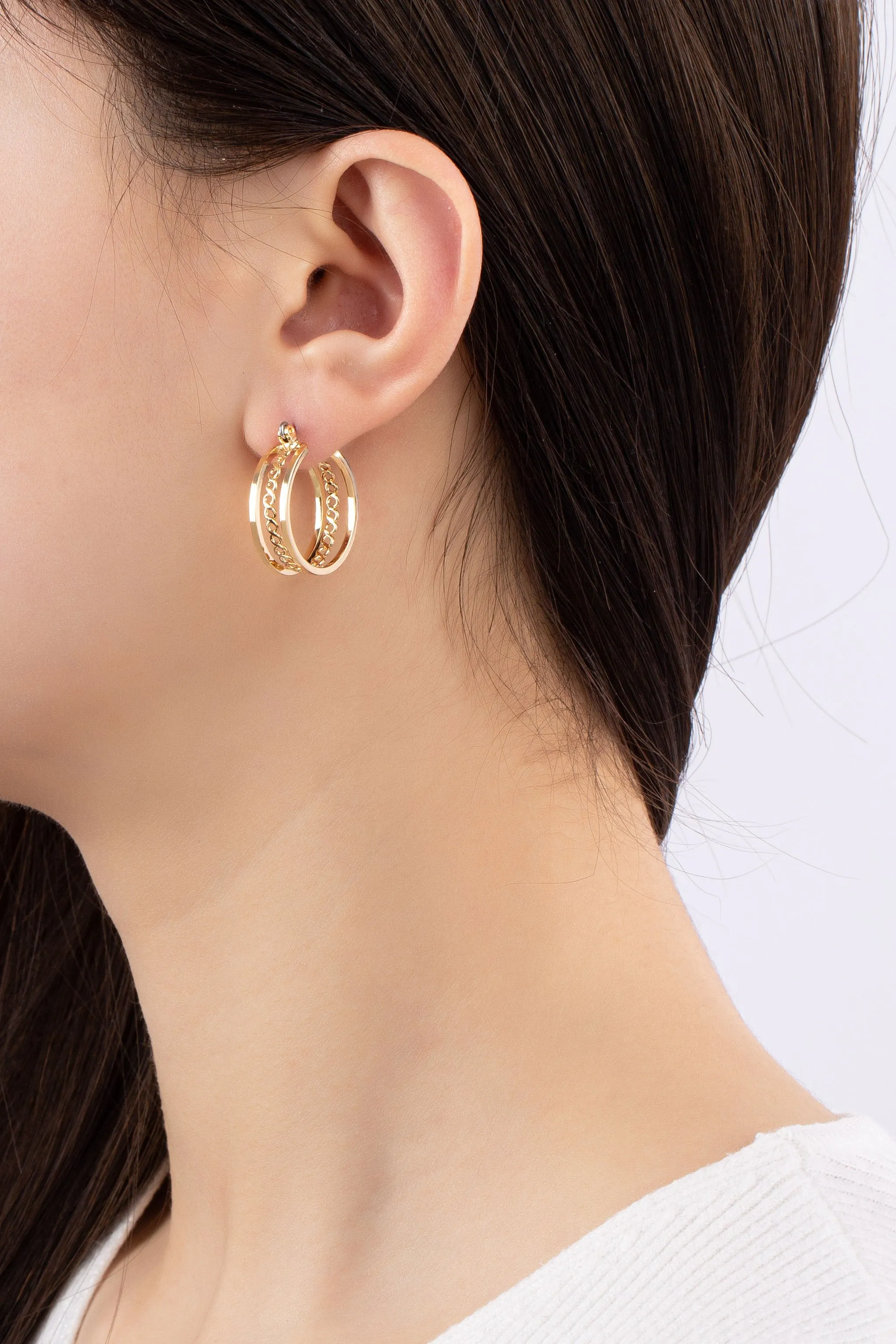 The Cutout Wide Hoop Earrings