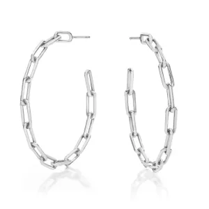 Walters Faith 'Saxon' Sterling Silver Chain Link Hoop Earrings