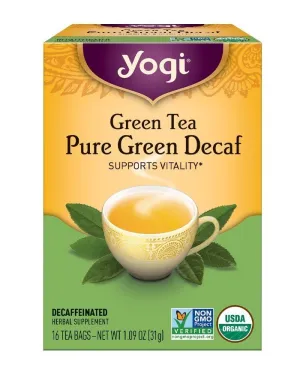 Yogi Teas Green Tea Pure Green Decaf 16 Bag